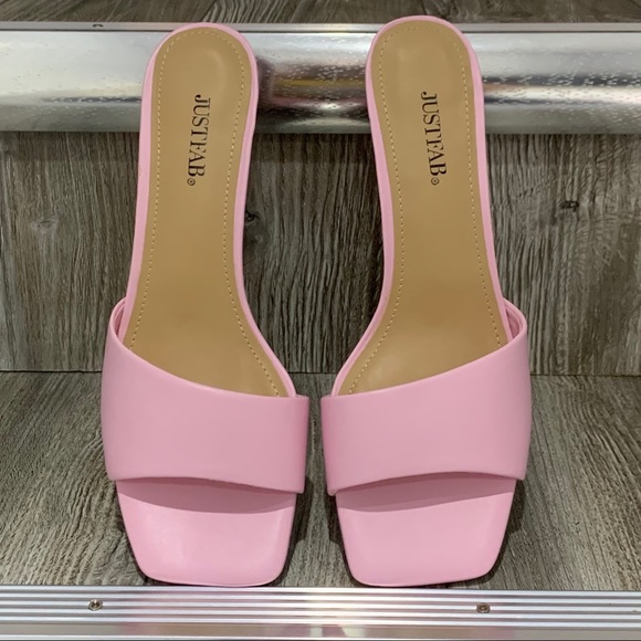 Just Fab | Corisande Slip On Mules Pink Size 8 NWT - Picture 9 of 14